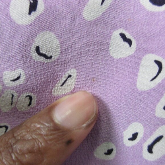 Koos of Course Silk Button Front Blouse Women 1X Purple Art to Wear Floral 162 - Picture 8 of 11